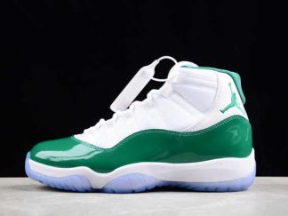 CT8012-113 Air Jordan 11 Retro Lucky Green White And Green Basketball Shoes