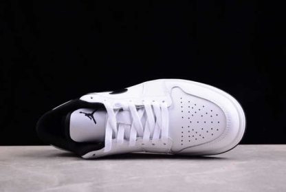 553558-132 Air Jordan 1 Low White and Black AJ1 Basketball Shoes-2