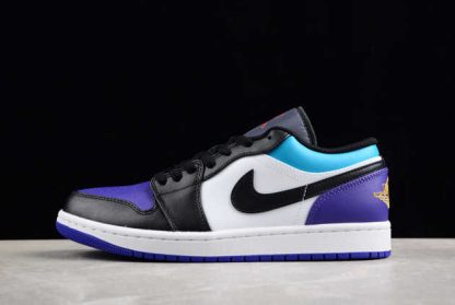 553558-154 Air Jordan 1 Low Aqua Teal Purple AJ1 Basketball Shoes