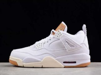 AO2571-100 Levis x Air Jordan 4 Denim White AJ4 Basketball Shoes