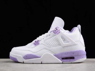 CT8527-115 Air Jordan 4 White Purple Oreo AJ4 Basketball Shoes