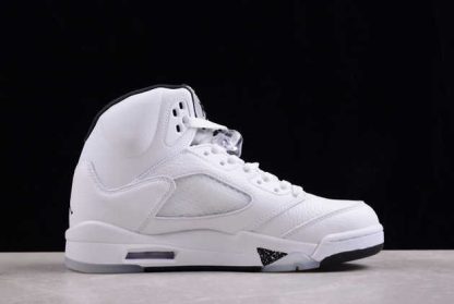 DD0587-110 Air Jordan 5 Retro White Black AJ5 Basketball Shoes-1