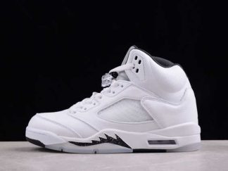 DD0587-110 Air Jordan 5 Retro White Black AJ5 Basketball Shoes