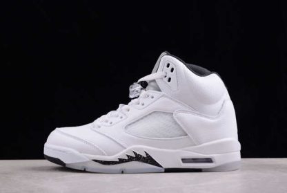 DD0587-110 Air Jordan 5 Retro White Black AJ5 Basketball Shoes